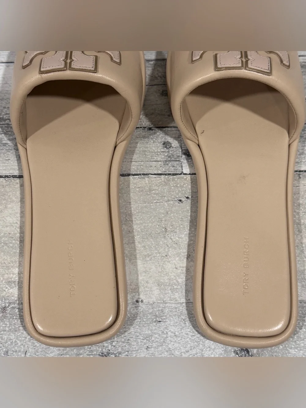 TORY BURCH Double T Sport Slide Sandal - Dolce De Leche  - Sz - 10.5 .US Women’s